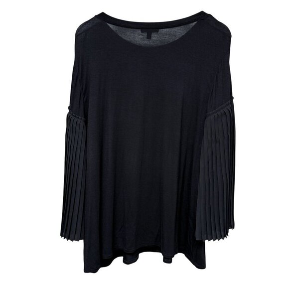 LANE BRYANT Womens Top Plus Size 22/24 Sheer Pleat Flowy Sleeves Tee NWT - Picture 4 of 9